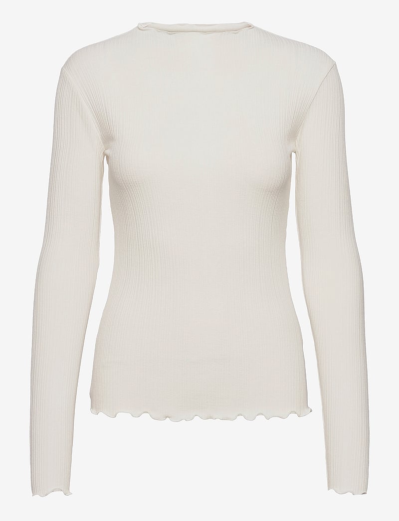 Karen By Simonsen - CandaceKB LS Tee - langärmlige tops - egret - 1