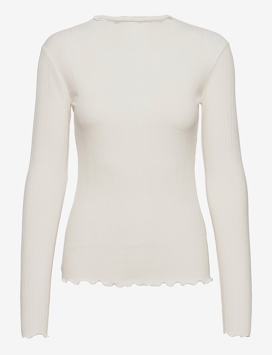 Karen By Simonsen - CandaceKB LS Tee - langärmlige tops - egret - 1