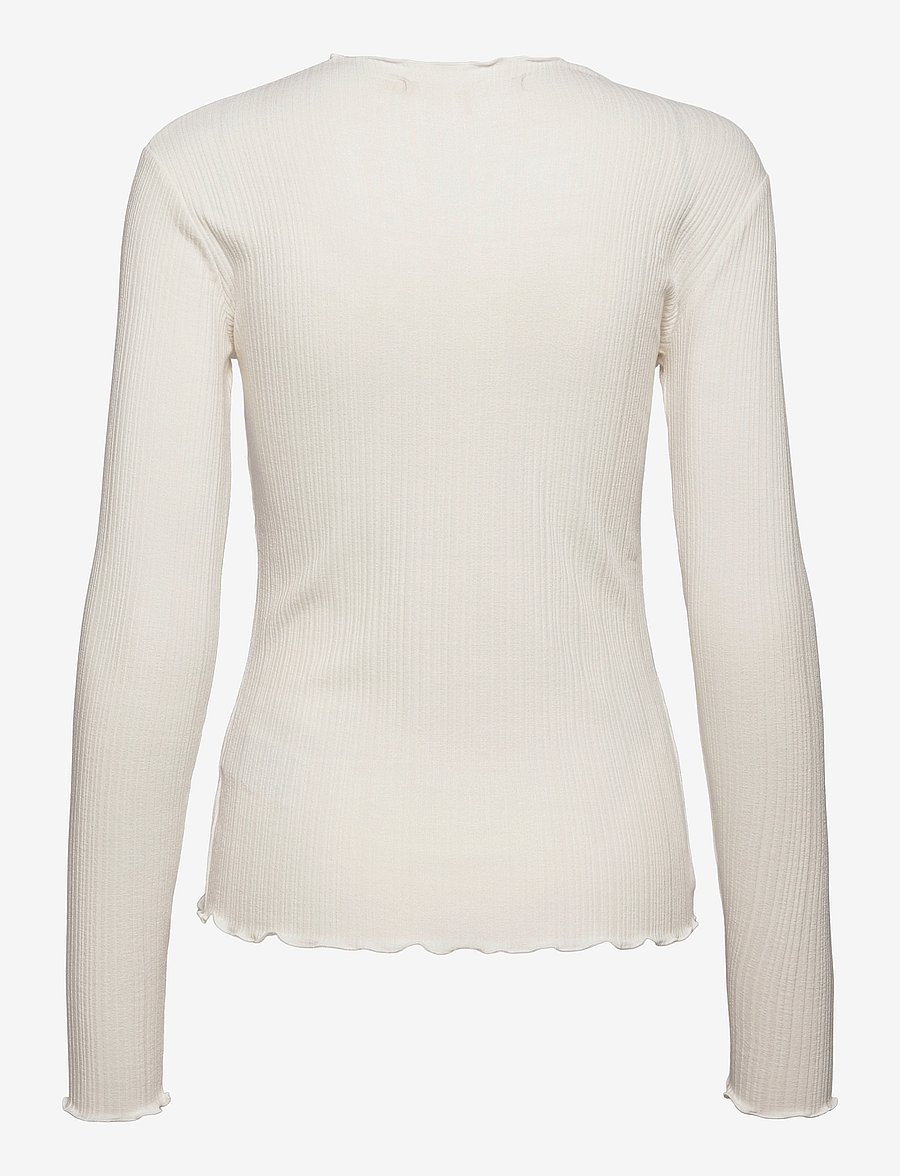 Karen By Simonsen - CandaceKB LS Tee - langärmlige tops - egret - 2