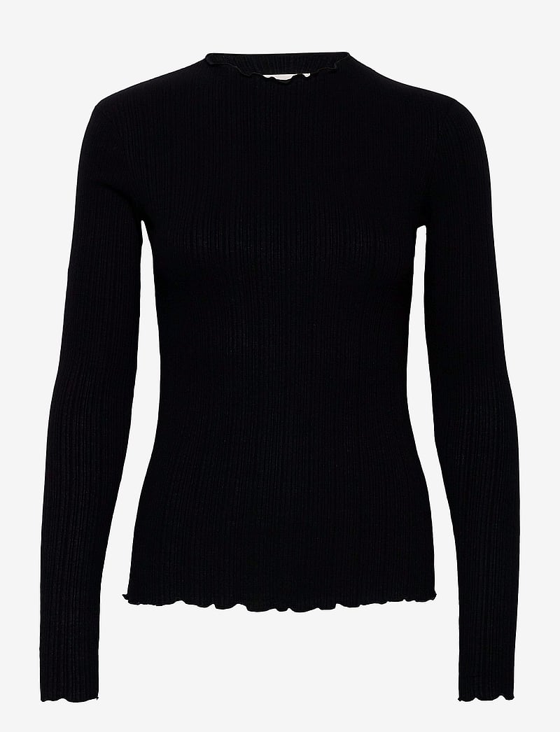 Karen By Simonsen - CandaceKB LS Tee - langärmlige tops - meteorite - 1