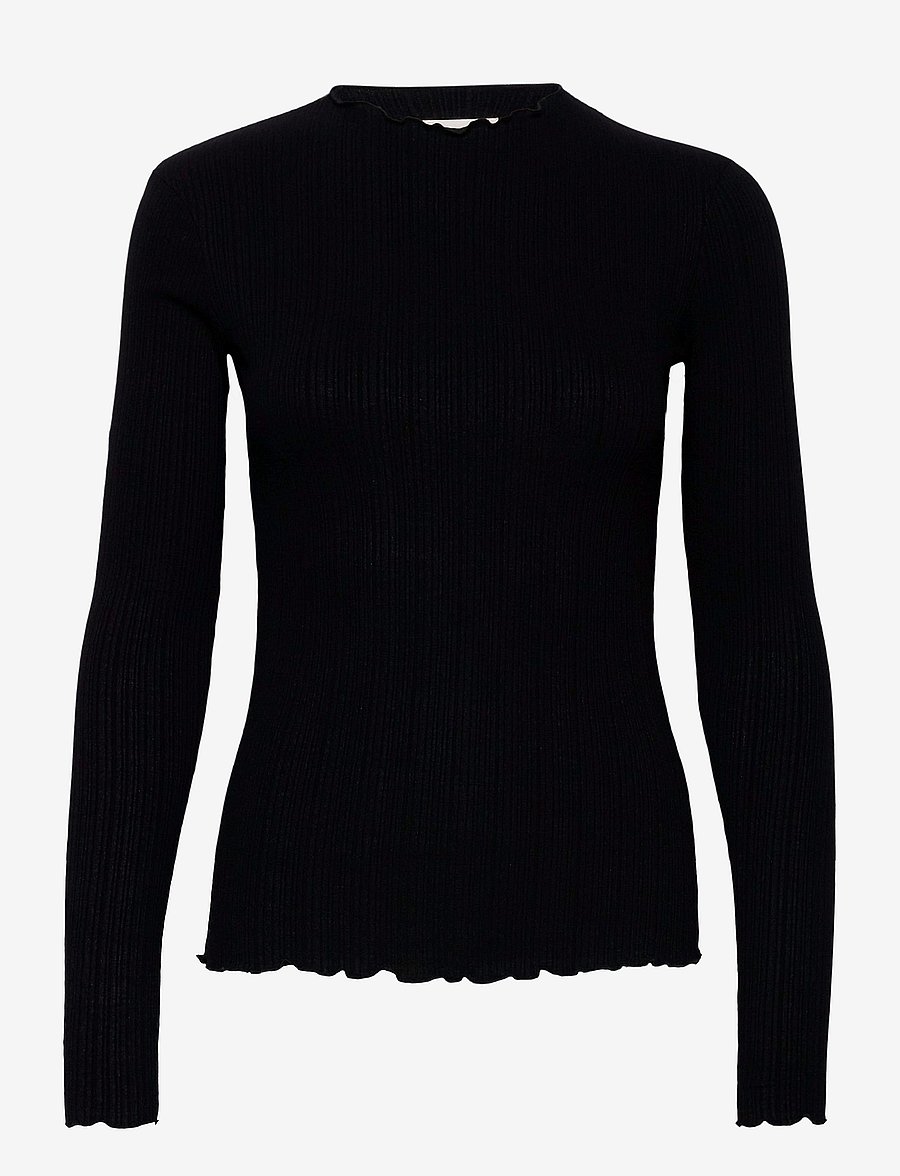 Karen By Simonsen - CandaceKB LS Tee - langärmlige tops - meteorite - 1