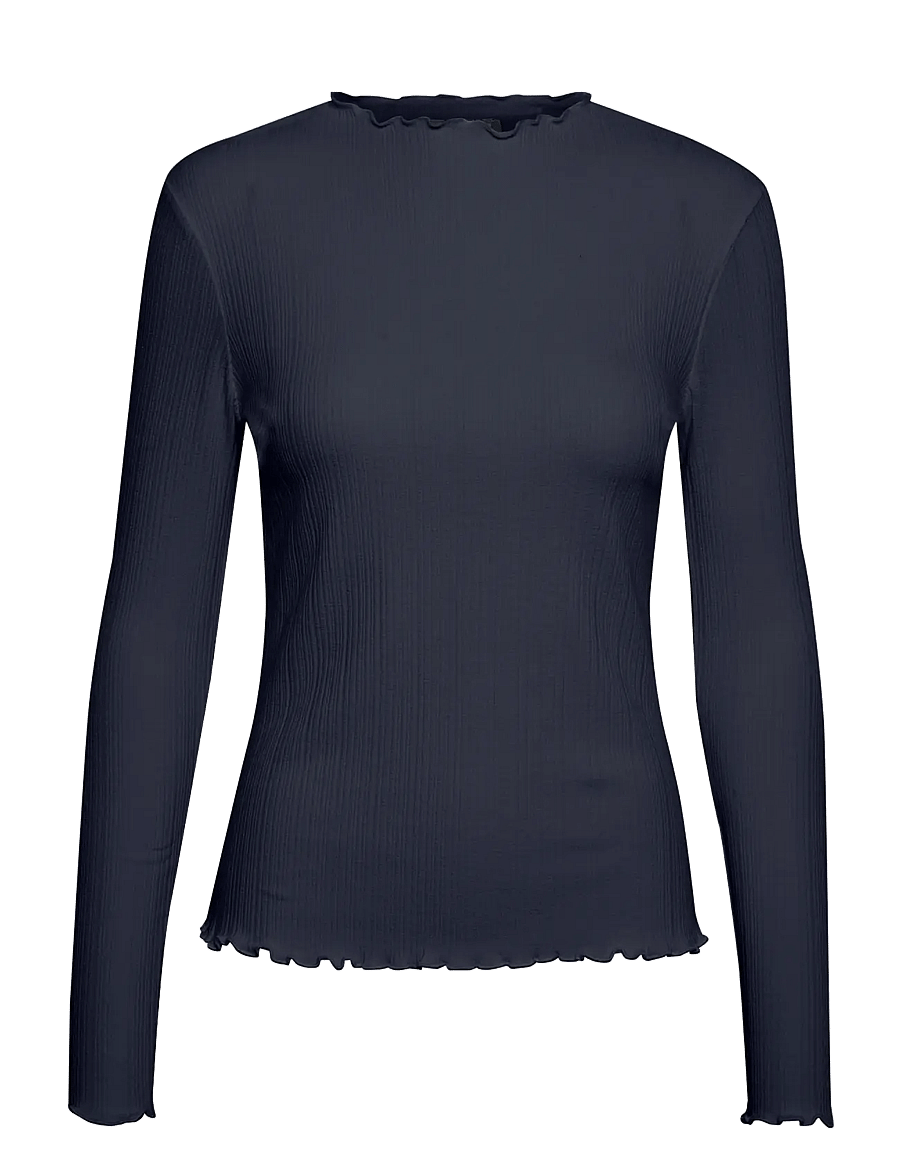 Karen By Simonsen - CandaceKB LS Tee - langärmlige tops - night sky - 1