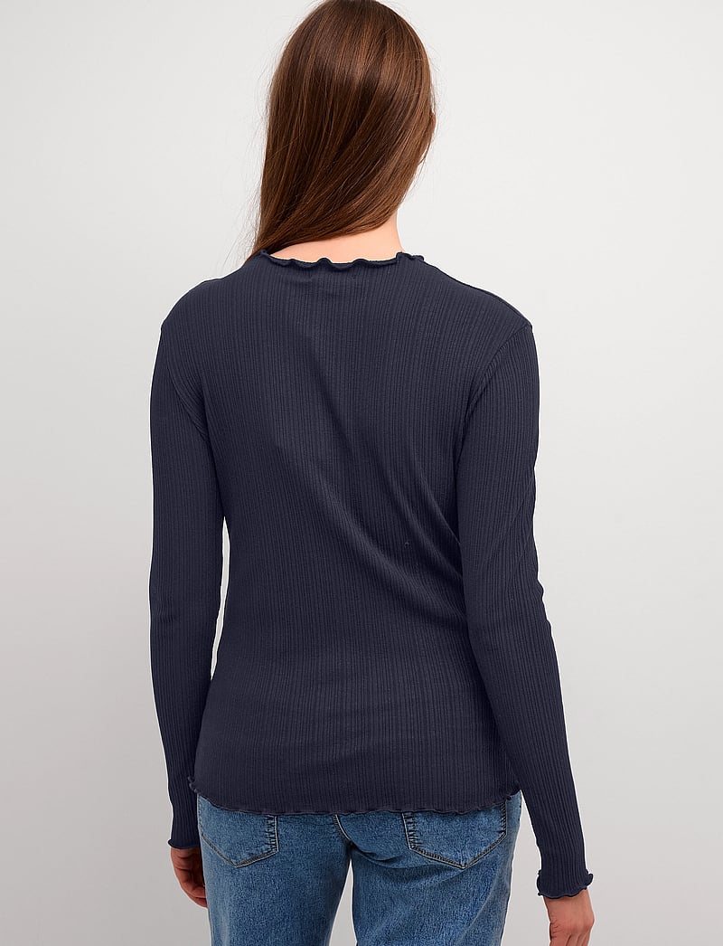 Karen By Simonsen - CandaceKB LS Tee - langärmlige tops - night sky - 5