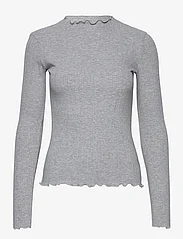Karen By Simonsen - CandaceKB LS Tee - t-shirts met lange mouwen - opal gray melange - 0