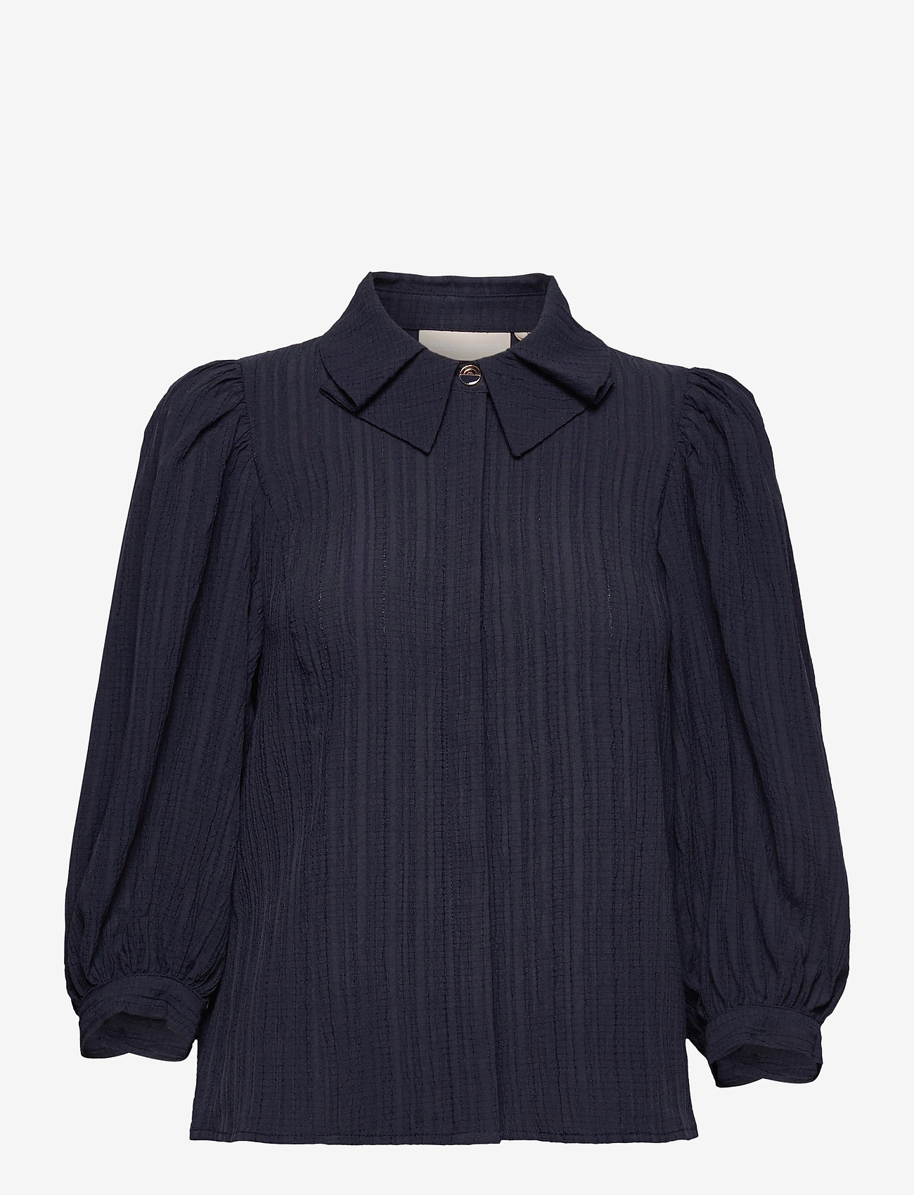 Karen By Simonsen - FrostyKB Blouse - long-sleeved blouses - black iris - 0