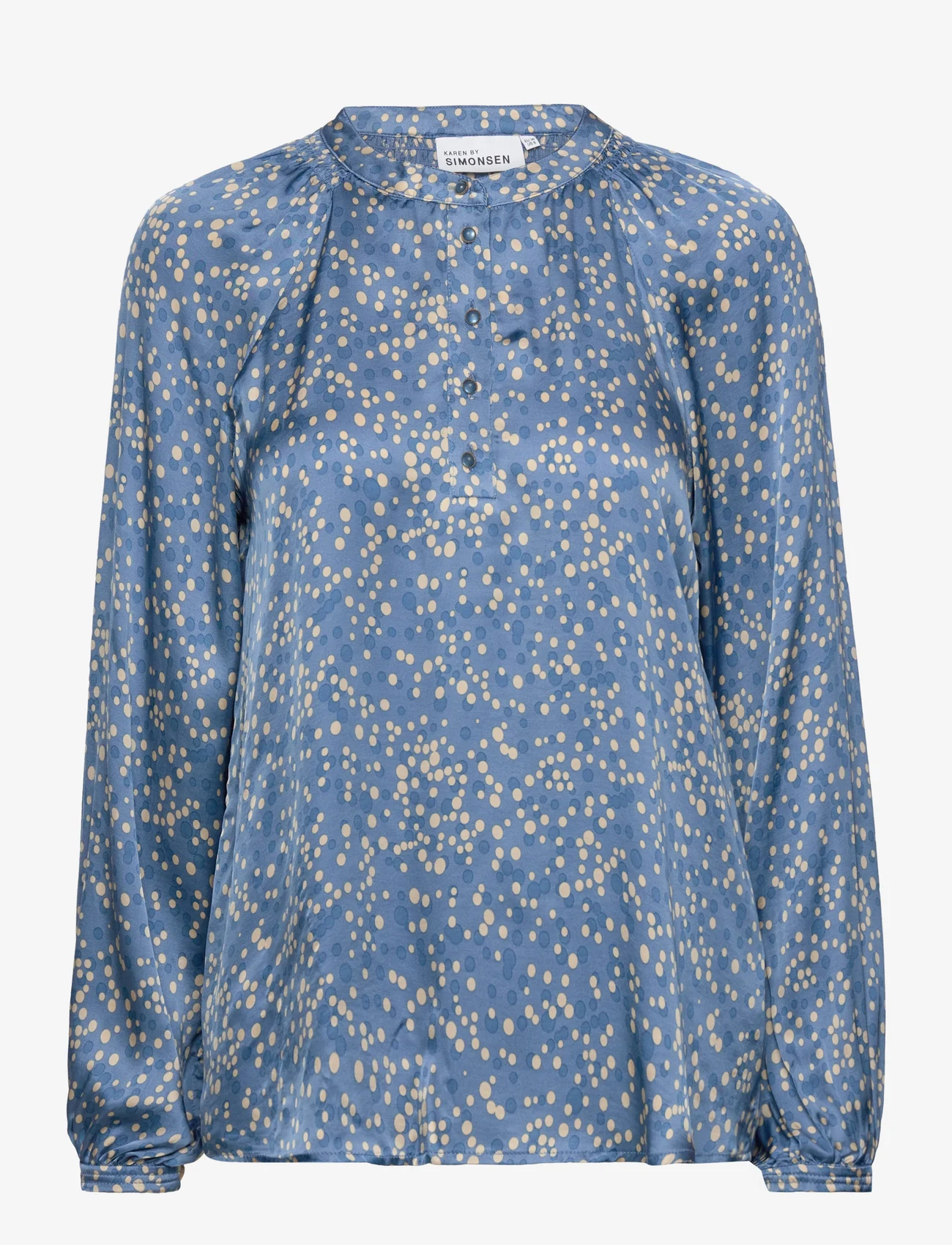 Karen By Simonsen - IndieKB Blouse - long-sleeved blouses - coronet blue - 0