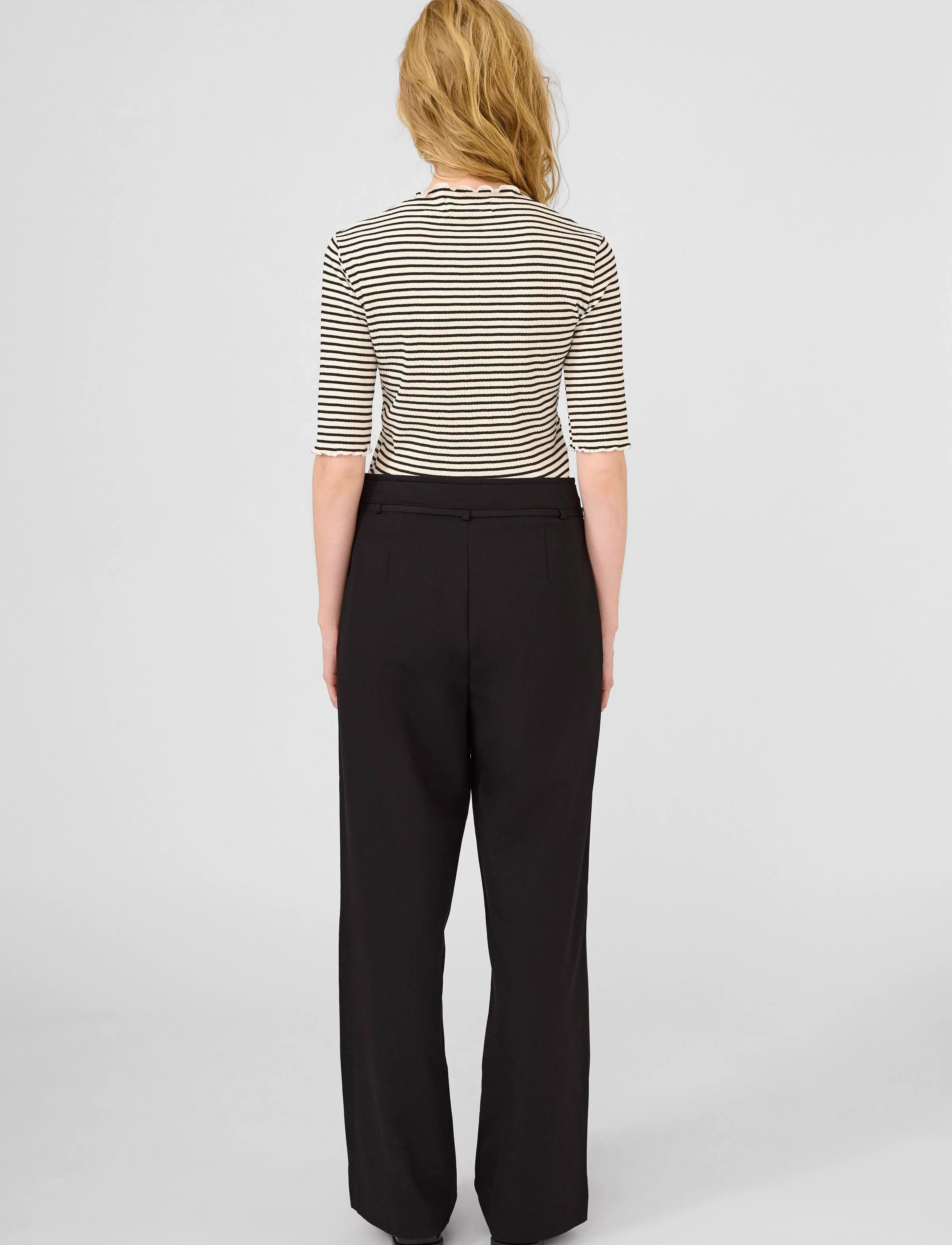 Karen By Simonsen - CandaceKB Stripe SS - t-shirts - egret/meteorite stripe - 4