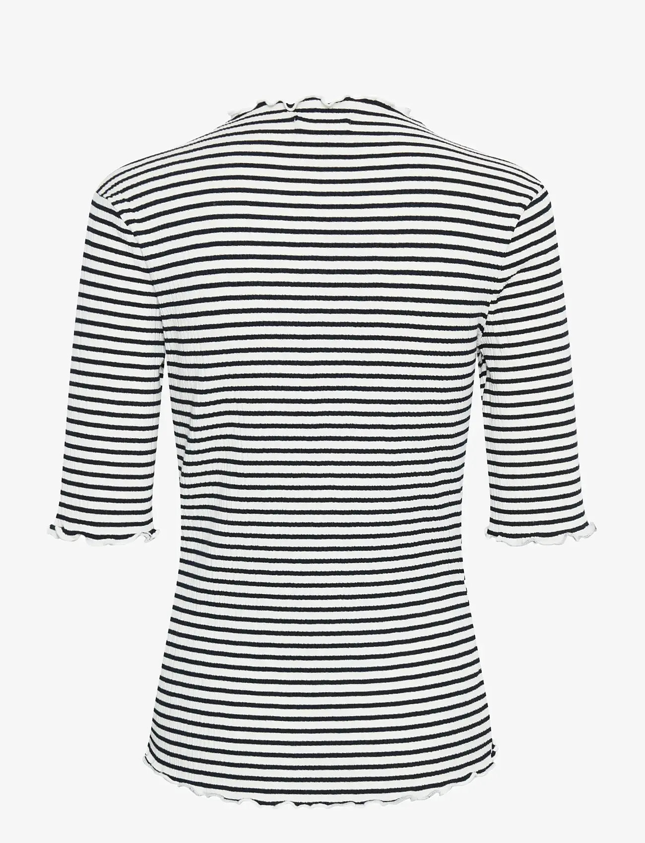 Karen By Simonsen - CandaceKB Stripe SS - t-shirts - egret/night sky stripe - 2