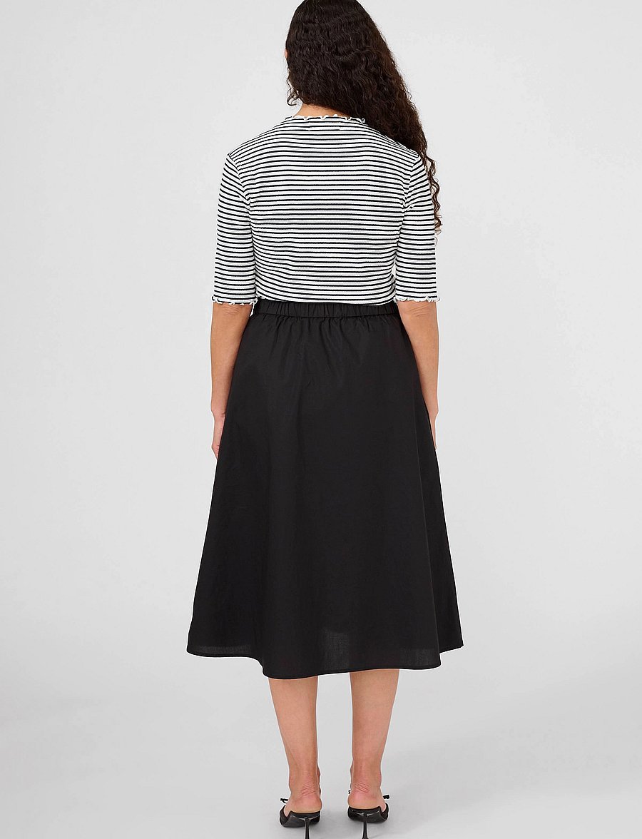 Karen By Simonsen - CandaceKB Stripe SS - t-shirty - egret/night sky stripe - 4