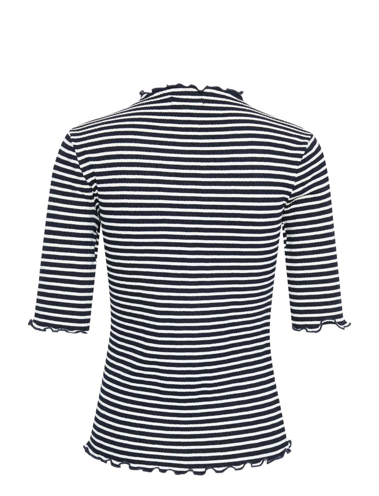 Karen By Simonsen - CandaceKB Stripe SS - t-shirts - night sky/egret stripe - 2