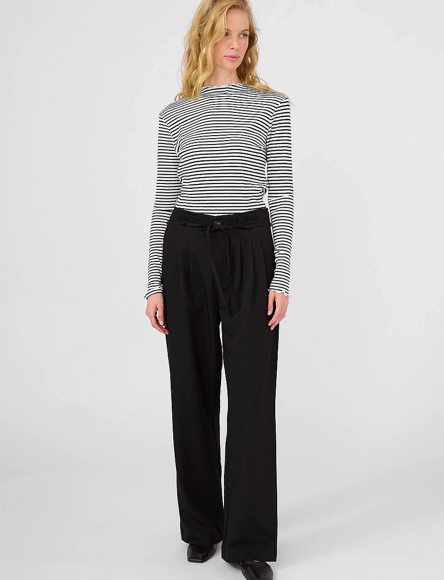 Karen By Simonsen - CandaceKB Stripe LS - langermede topper - egret/meteorite stripe - 3