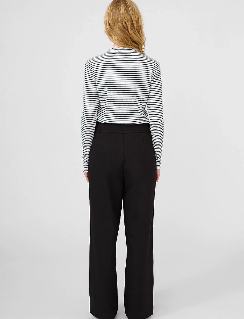 Karen By Simonsen - CandaceKB Stripe LS - långärmade toppar - egret/meteorite stripe - 4