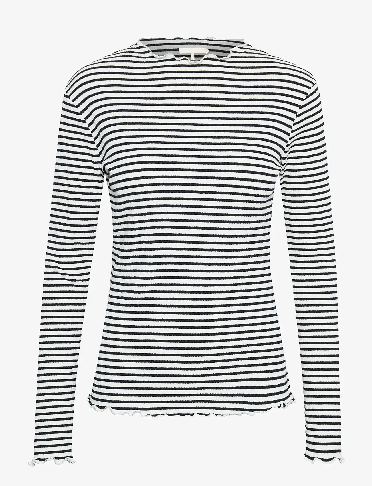 Karen By Simonsen - CandaceKB Stripe LS - sügisesed riided - egret/night sky stripe - 0