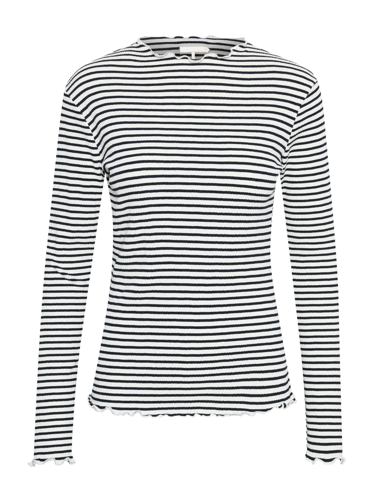 Karen By Simonsen CandaceKB Stripe LS - Transitional Layering - EGRET/NIGHT SKY STRIPE / black