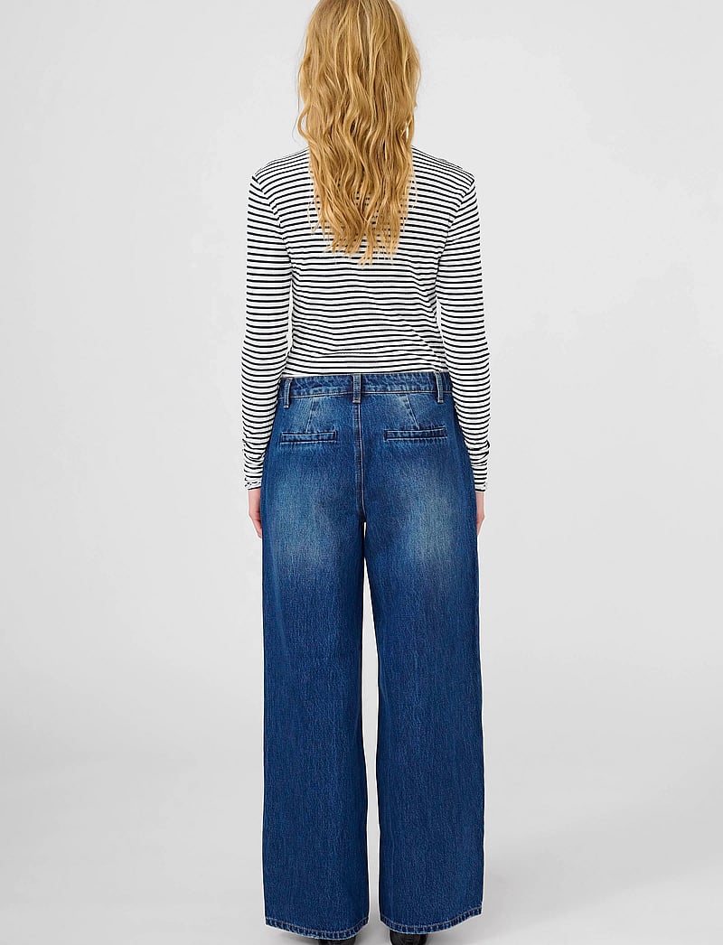 Karen By Simonsen - CandaceKB Stripe LS - langærmede toppe - egret/night sky stripe - 4