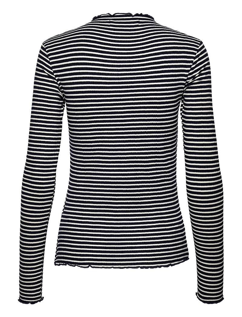 Karen By Simonsen - CandaceKB Stripe LS - pikkade varrukatega alussärgid - night sky/egret stripe - 2