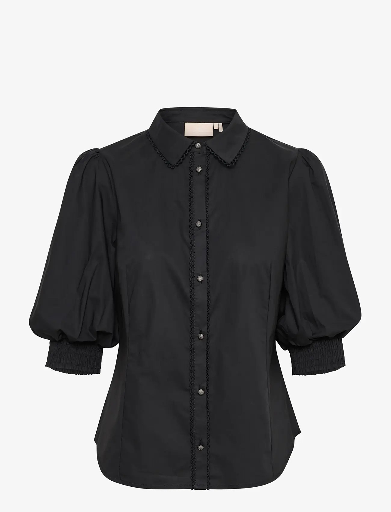 Karen By Simonsen - ChillyKB Blouse - kurzämlige blusen - meteorite - 0