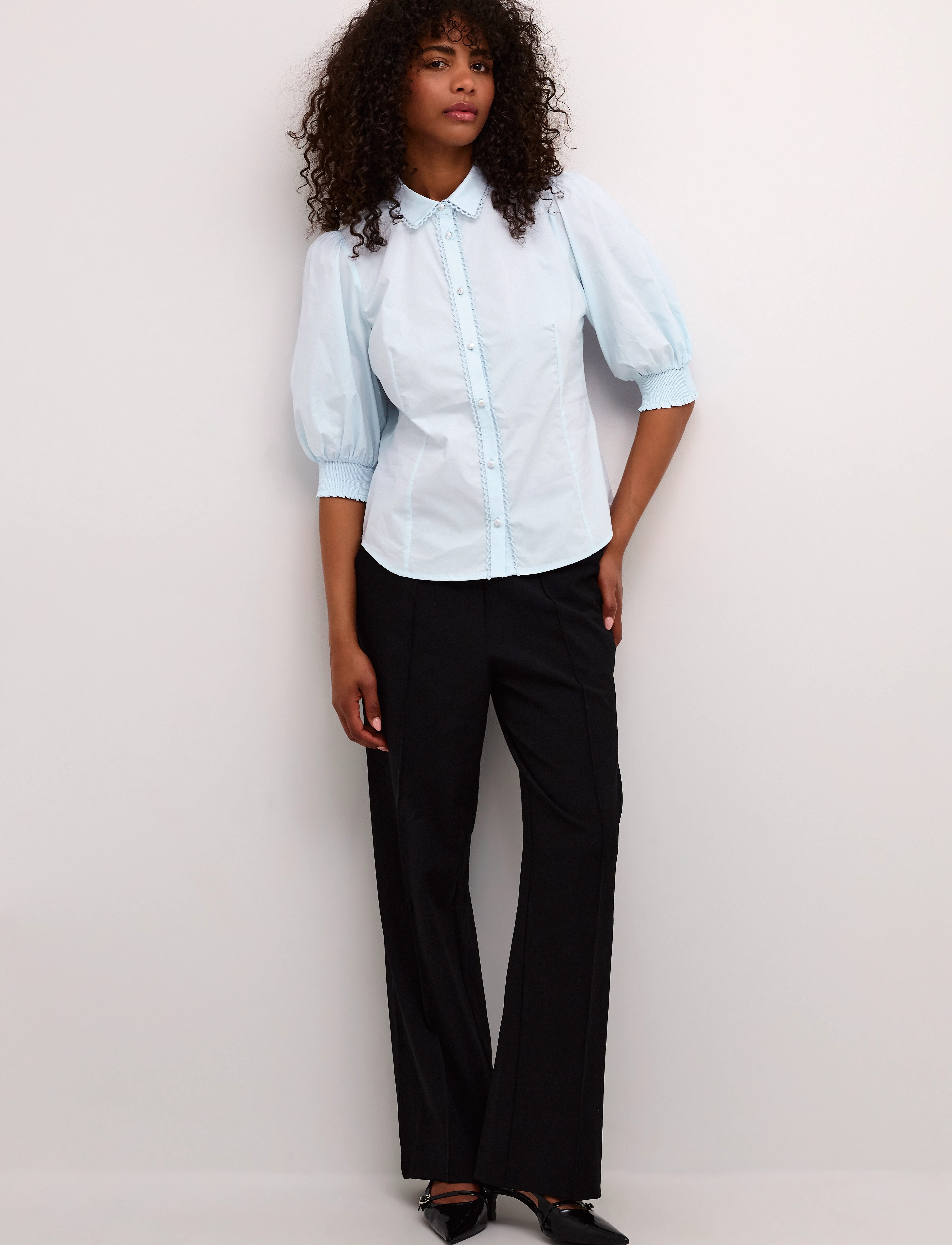 Karen By Simonsen - ChillyKB Blouse - lühikeste varrukatega pluusid - xenon blue - 3