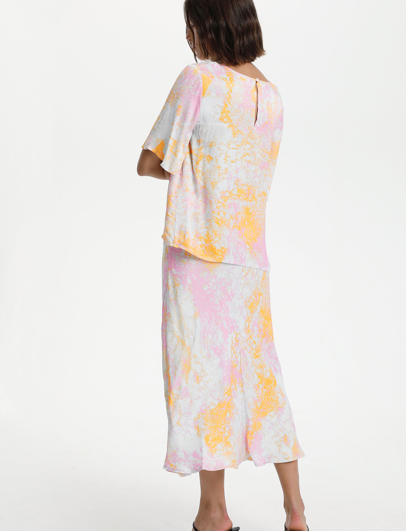 Karen By Simonsen - ChloKB Blouse - kortærmede bluser - pink dash - 4