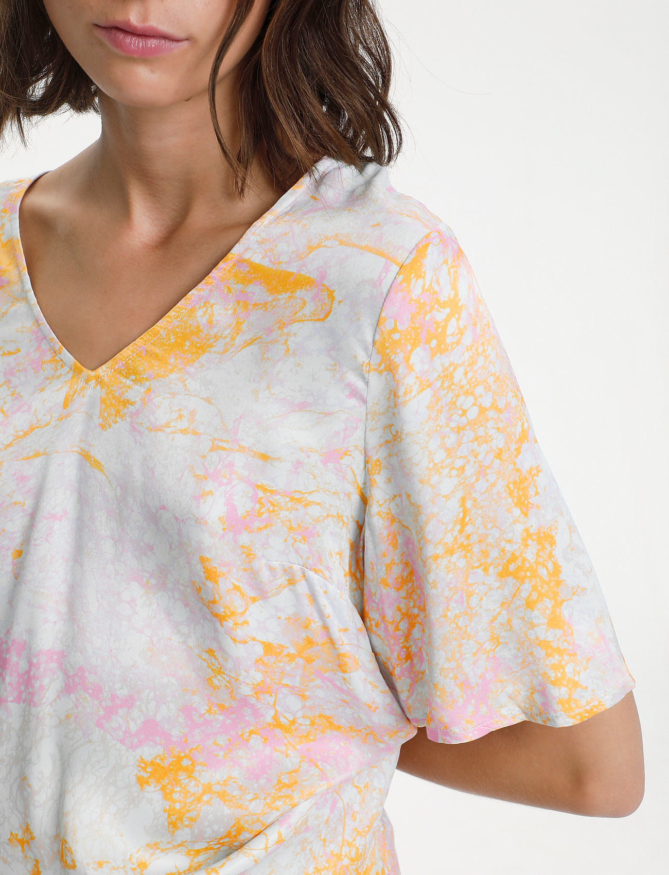 Karen By Simonsen - ChloKB Blouse - kortærmede bluser - pink dash - 5