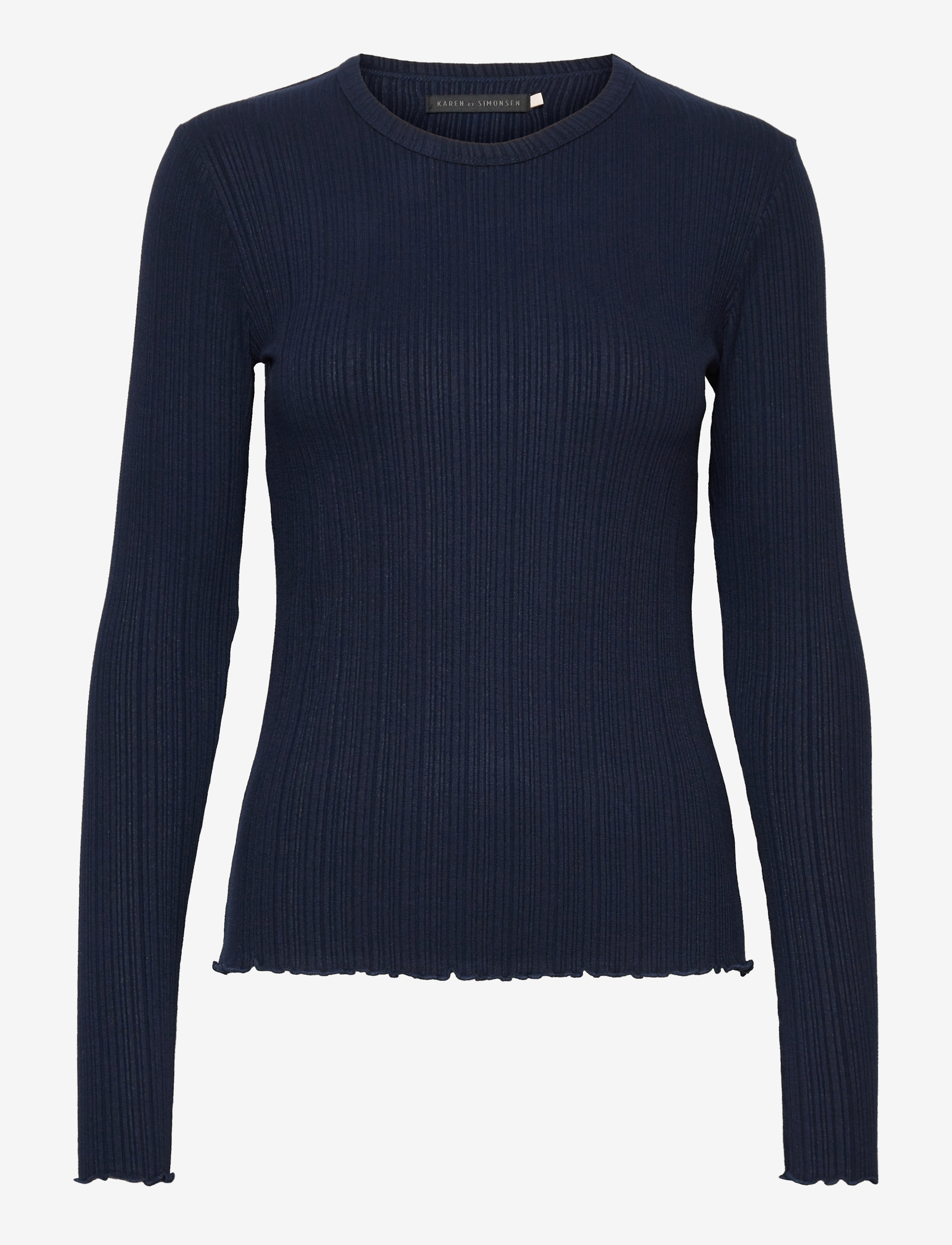 Karen By Simonsen CandaceKB Round-neck LS Top - Tøj - NIGHT SKY / navy
