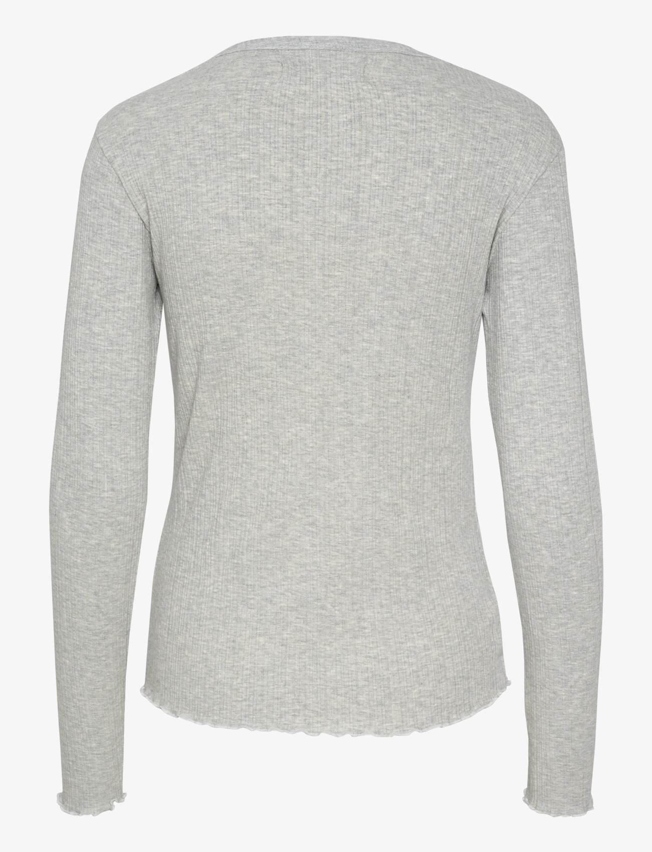 Karen By Simonsen - CandaceKB Oneck LS - långärmade toppar - opal gray melange - 2