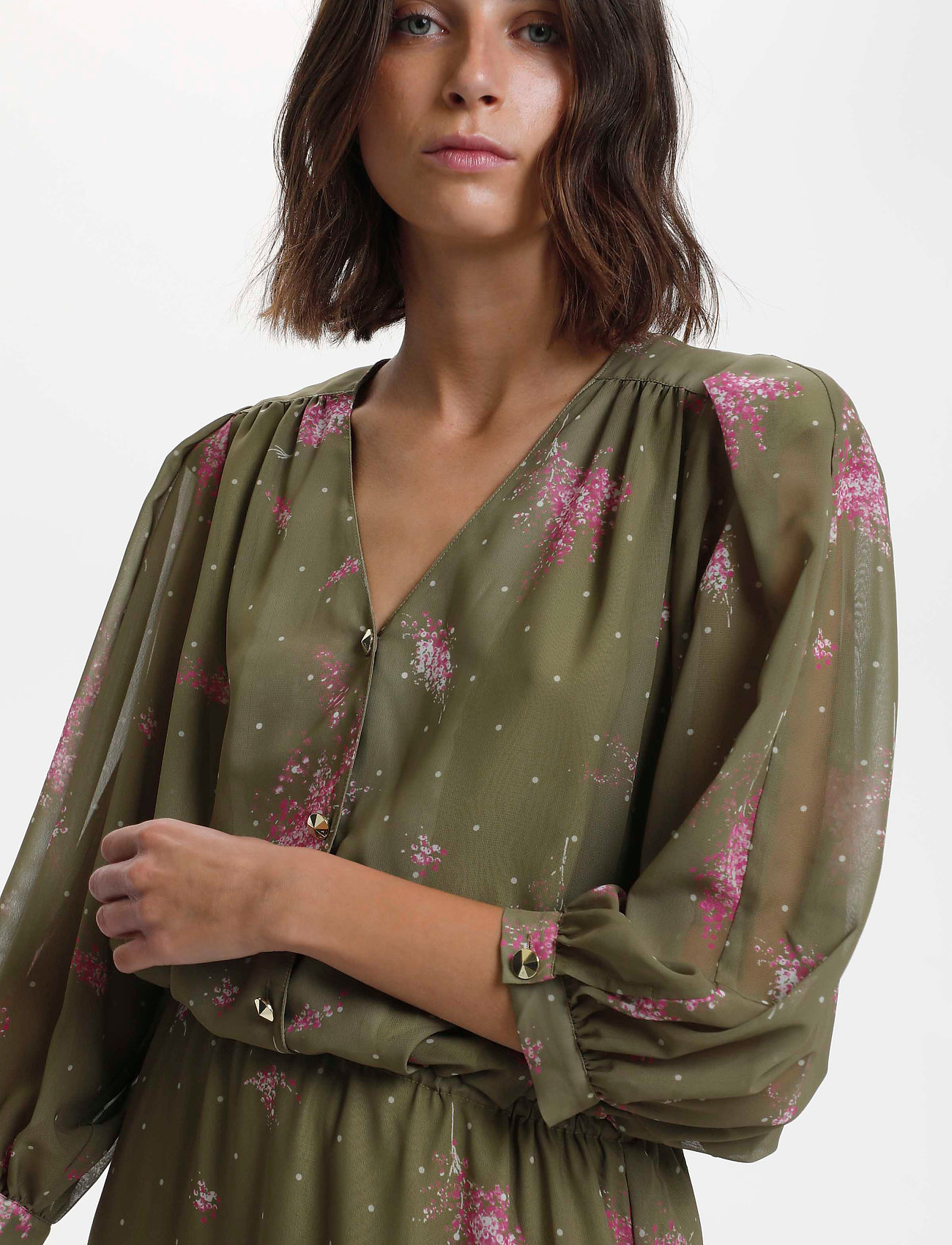 Karen By Simonsen - CarlyKB Dress - midi kjoler - herb moss - 5