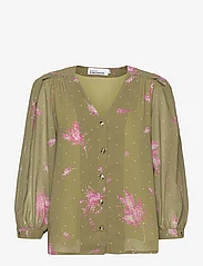 Karen By Simonsen - CarlyKB Shirt - långärmade blusar - herb moss - 0