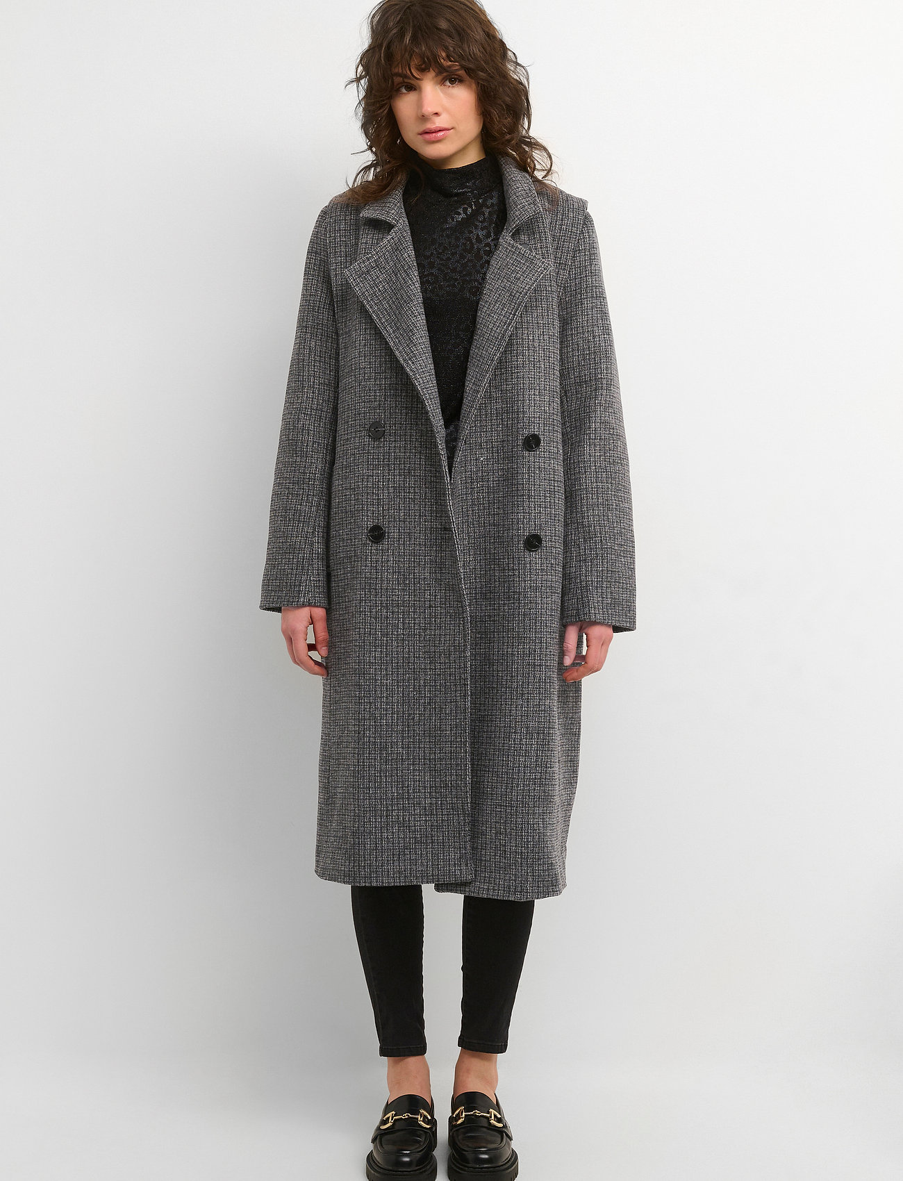 Karen By Simonsen - DanitaKB Coat - dark grey check - 3