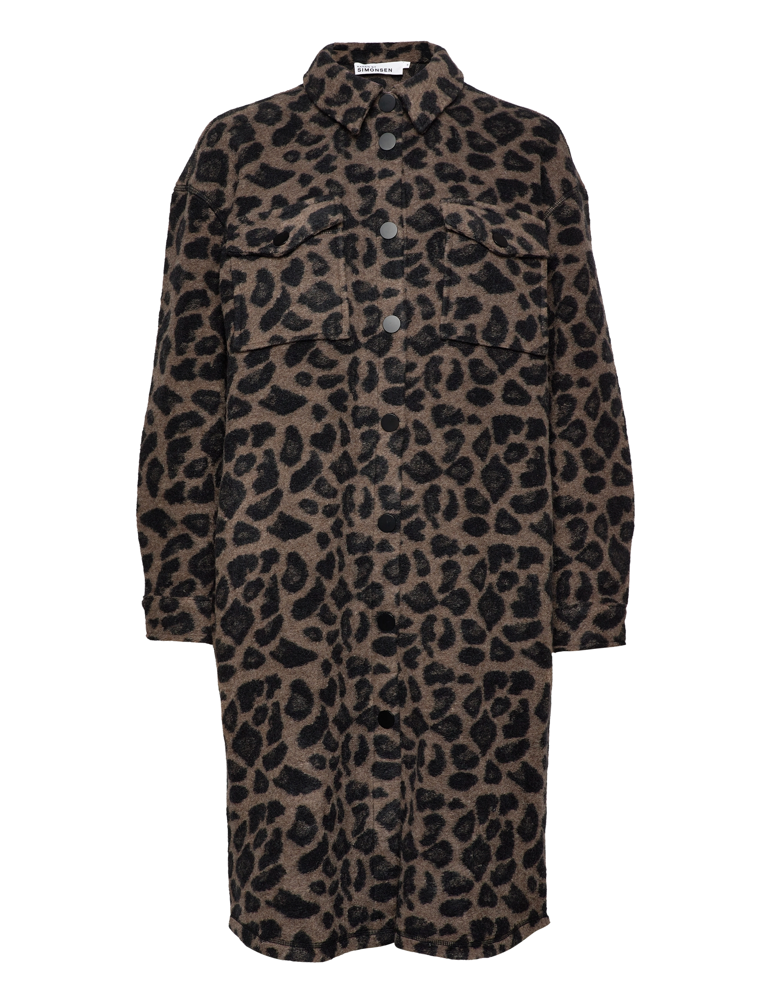 Karen By Simonsen - DazzieKB Long Shirt - brown leopard - 1