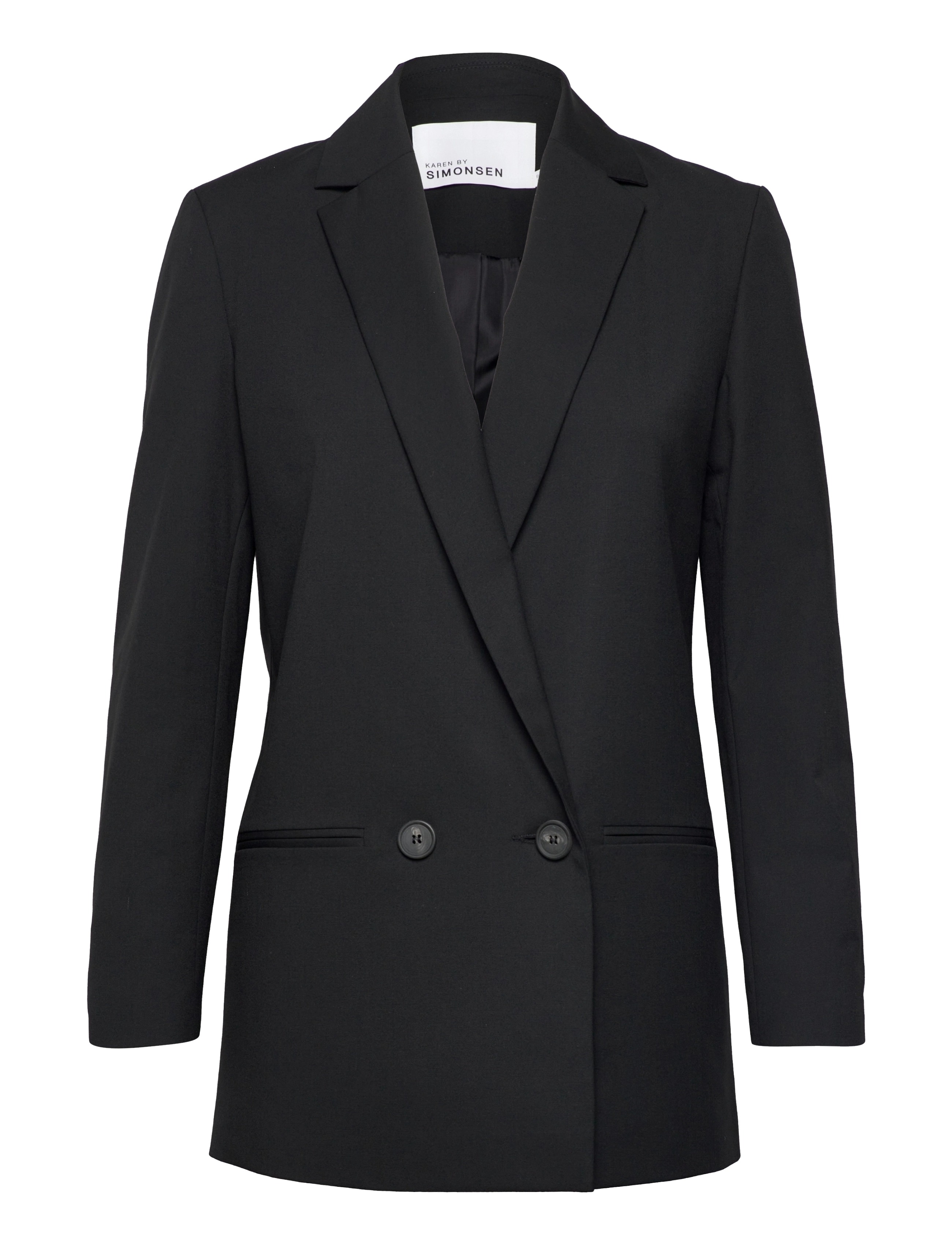 Karen By Simonsen - SydneyKB Fashion Blazer - dobbeltradede blazere - meteorite - 1