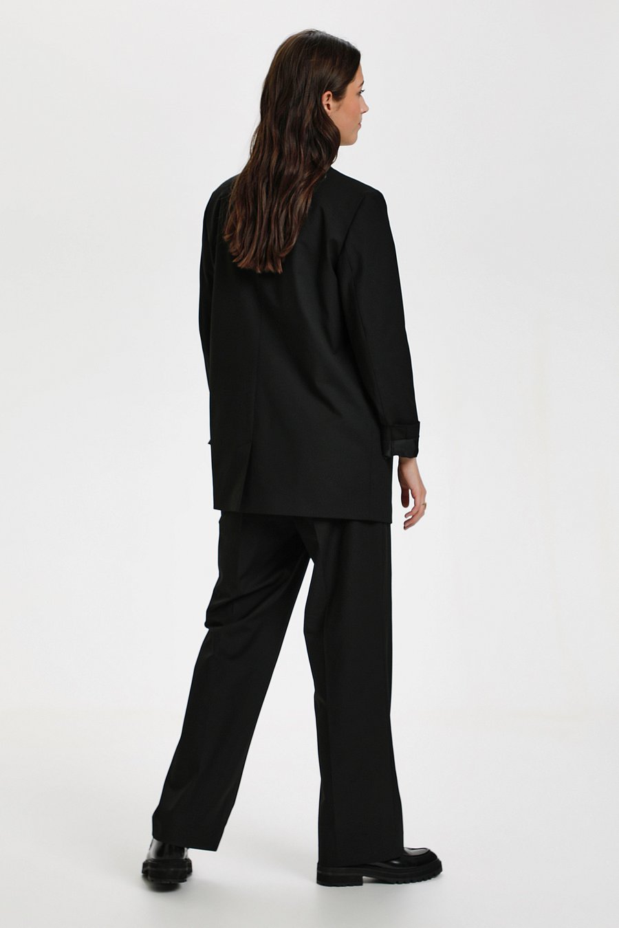 Karen By Simonsen - SydneyKB Fashion Blazer - dobbeltradede blazere - meteorite - 4