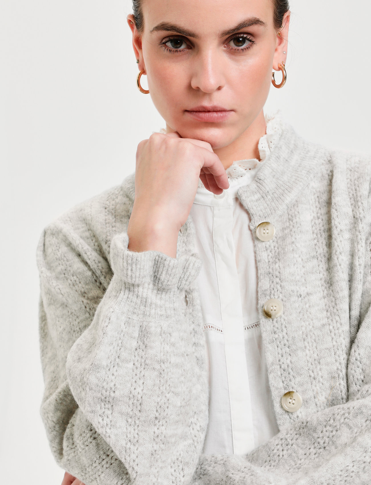 Karen By Simonsen - EbbieKB Cardigan - opal gray melange - 5