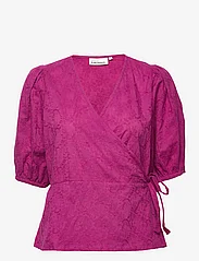 Karen By Simonsen - EmiliaKB Wrap Top - blouses korte mouwen - raspberry radiance - 0
