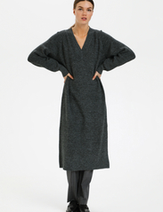 Karen By Simonsen - EminaKB Knit Dress - strikkjoler - dark gray melange - 5