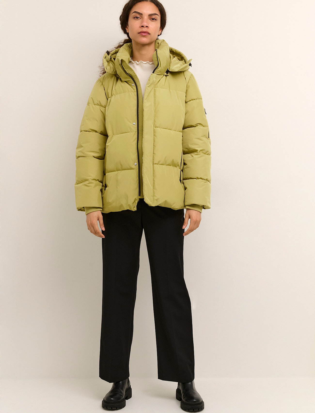 Karen By Simonsen - HazeKB Short Puffer Jacket - green moss - 3