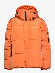 Karen By Simonsen - HazeKB Short Puffer Jacket - pūkinės ir paminkštintosios striukės - jaffa orange - 0