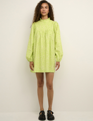 Karen By Simonsen - HemiliaKB Dress - skjortekjoler - lime flower lace - 3