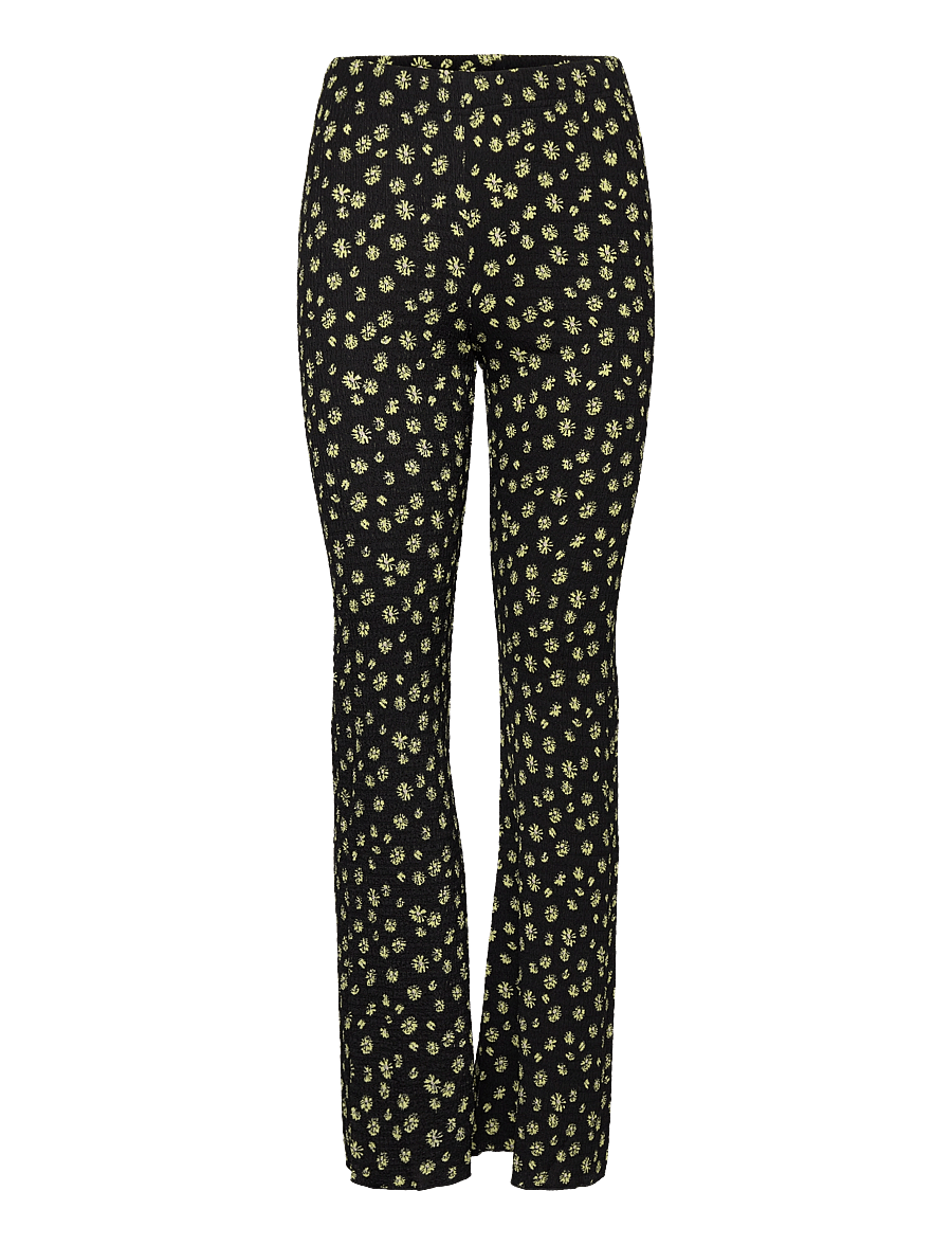 Karen By Simonsen - HarperKB Flared Leggings - pantalons évasés - petite lime flower - 1