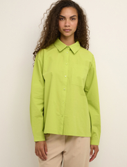 Karen By Simonsen - HaydenKB Shirt - langærmede skjorter - bright lime green - 2