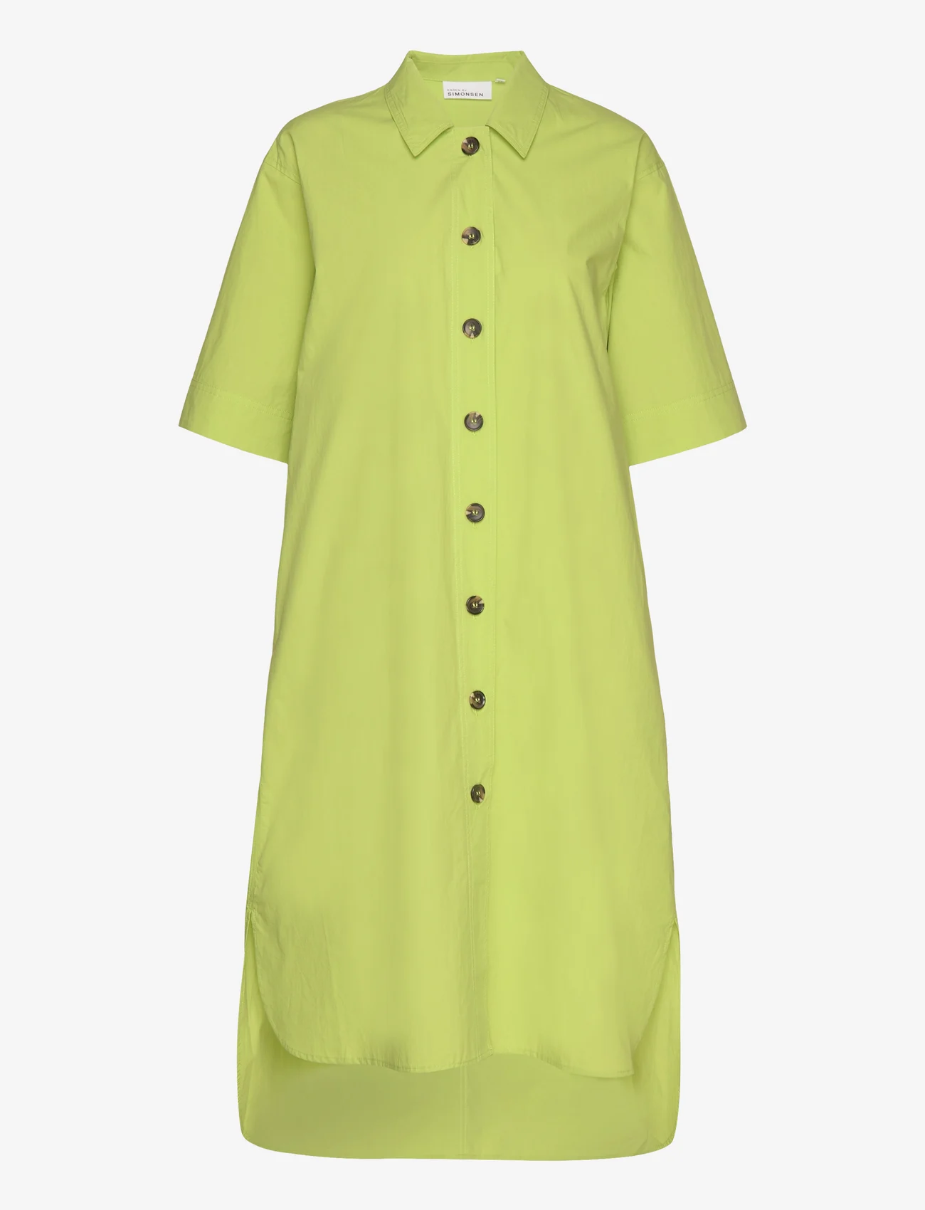 Karen By Simonsen - HaydenKB Dress - skjortklänningar - bright lime green - 0