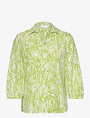 Karen By Simonsen - HeliaKB Shirt - langærmede skjorter - art brush green - 0