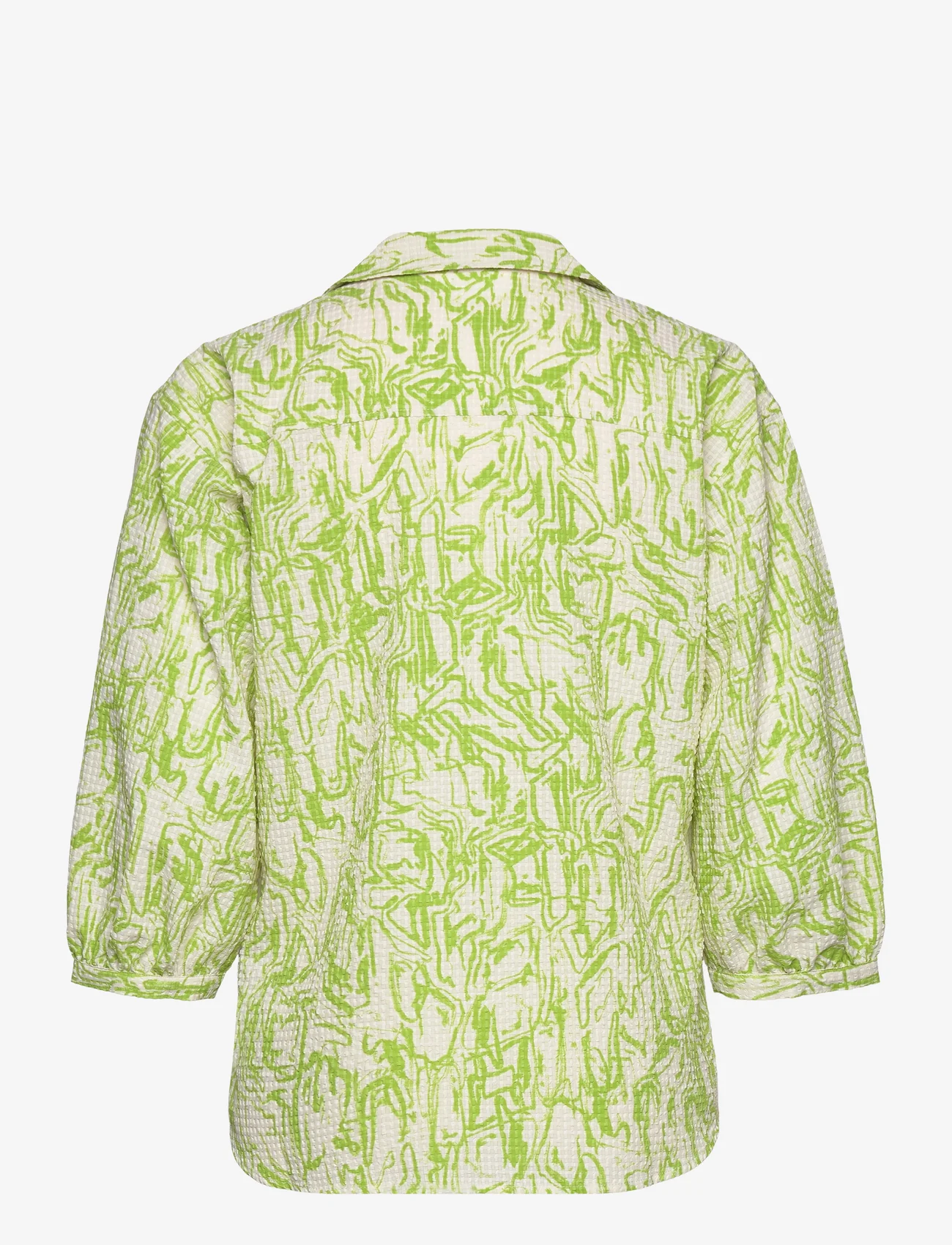 Karen By Simonsen - HeliaKB Shirt - långärmade skjortor - art brush green - 1