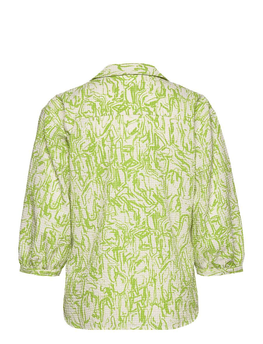 Karen By Simonsen - HeliaKB Shirt - langärmlige hemden - art brush green - 2