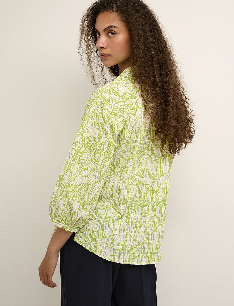 Karen By Simonsen - HeliaKB Shirt - langärmlige hemden - art brush green - 4