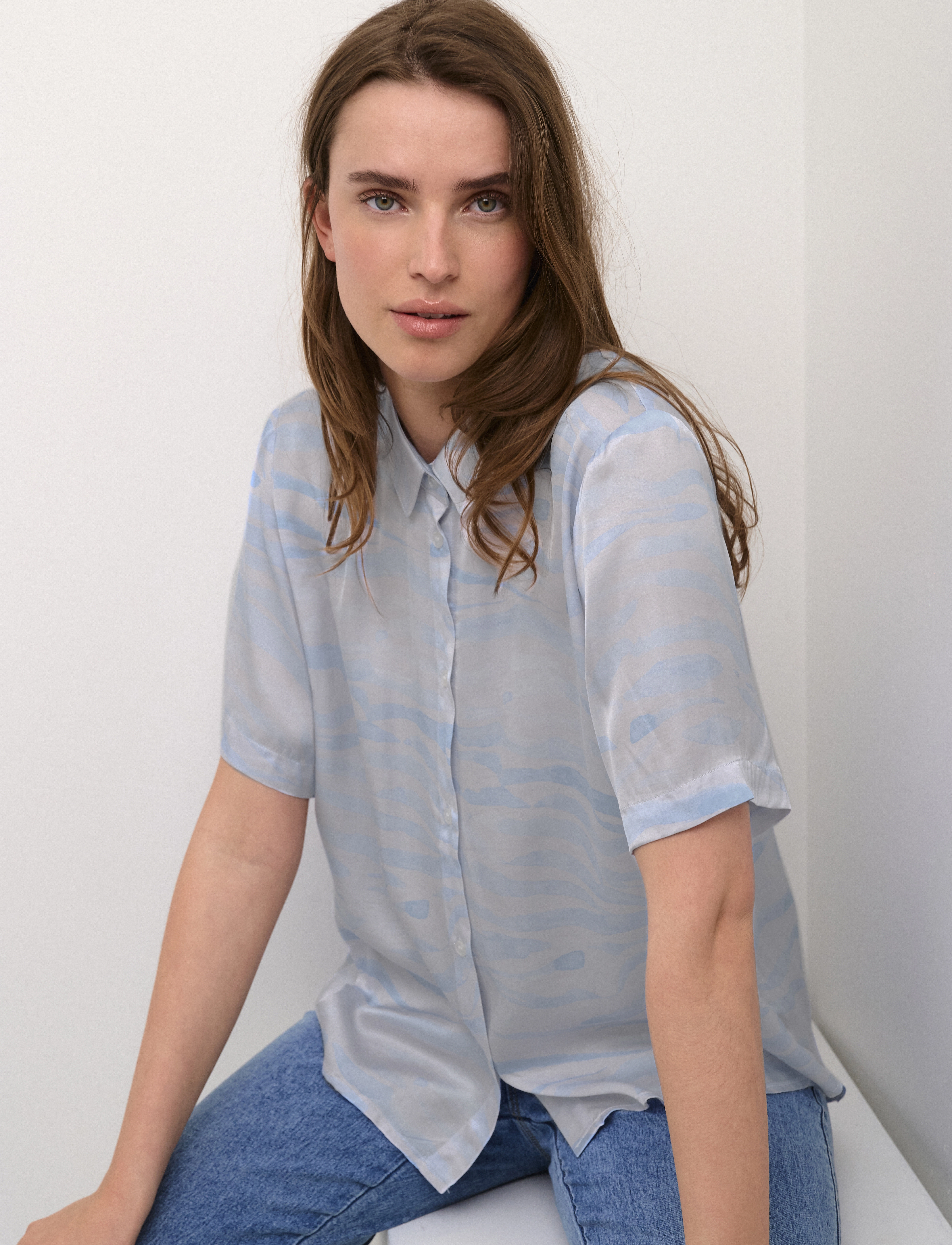 Karen By Simonsen - InesKB SS Shirt - lyhythihaiset puserot - ocean wave - 5