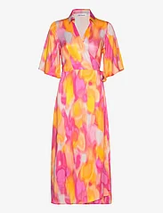 Karen By Simonsen - IdrisKB Long Dress - slå-om-kjoler - pink sun beam - 0