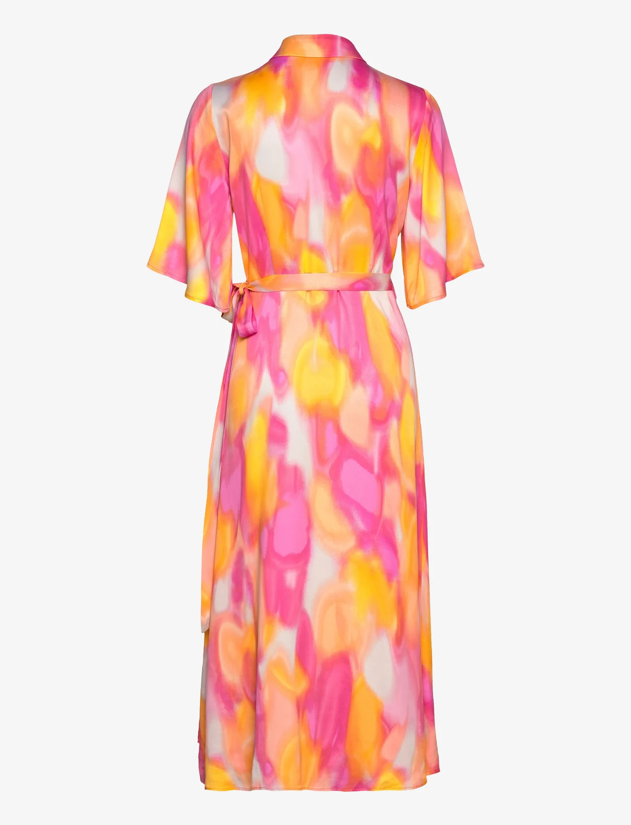 Karen By Simonsen - IdrisKB Long Dress - slå-om-kjoler - pink sun beam - 1