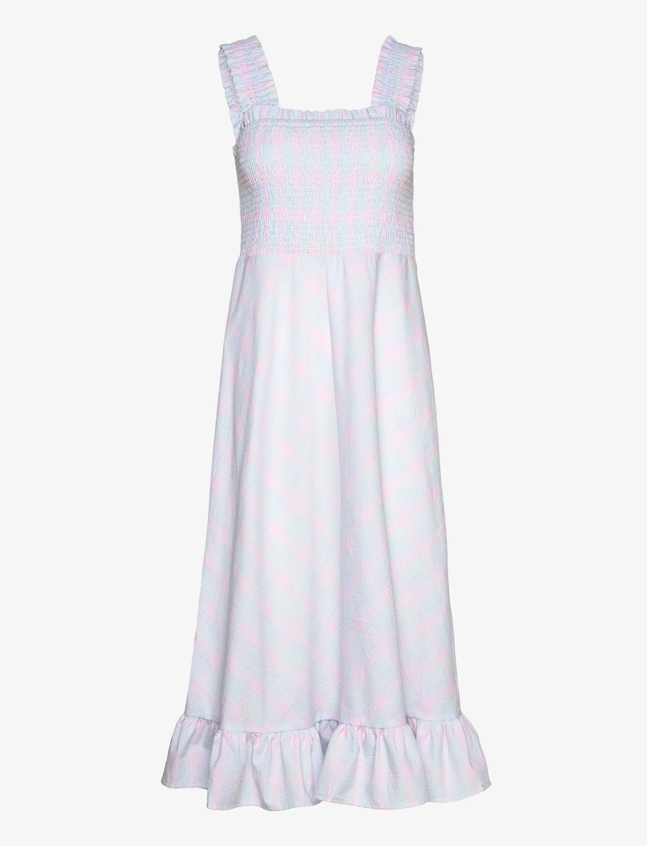 Karen By Simonsen - IvetteKB Long Dress - zomerjurken - pink multi check - 0