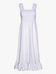 Karen By Simonsen - IvetteKB Long Dress - summer dresses - pink multi check - 0